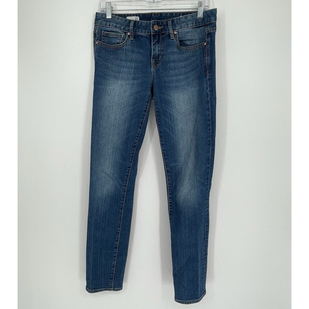 Gap 1969 Women's Blue Medium Wash Mid Rise Always Skinny Denim Jeans Size 29L‎